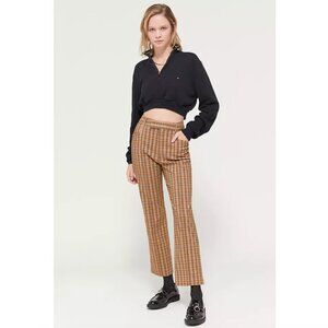 Urban Outfitters Mensy Plaid Straight Leg Trouser Pant | Size 4